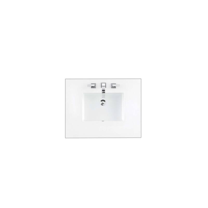 James Martin Vanities Brittany 30" Single Vanity, Bright White - 30 x 23.50 x 34
