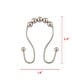 preview thumbnail 19 of 42, Utopia Alley Double Roller Ball Stainless Steel Shower Curtain Hooks Rings, Set of 12