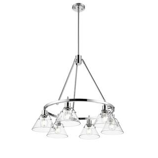 Orwell 6-Light Chandelier in Chrome with Clear Glass - Silver