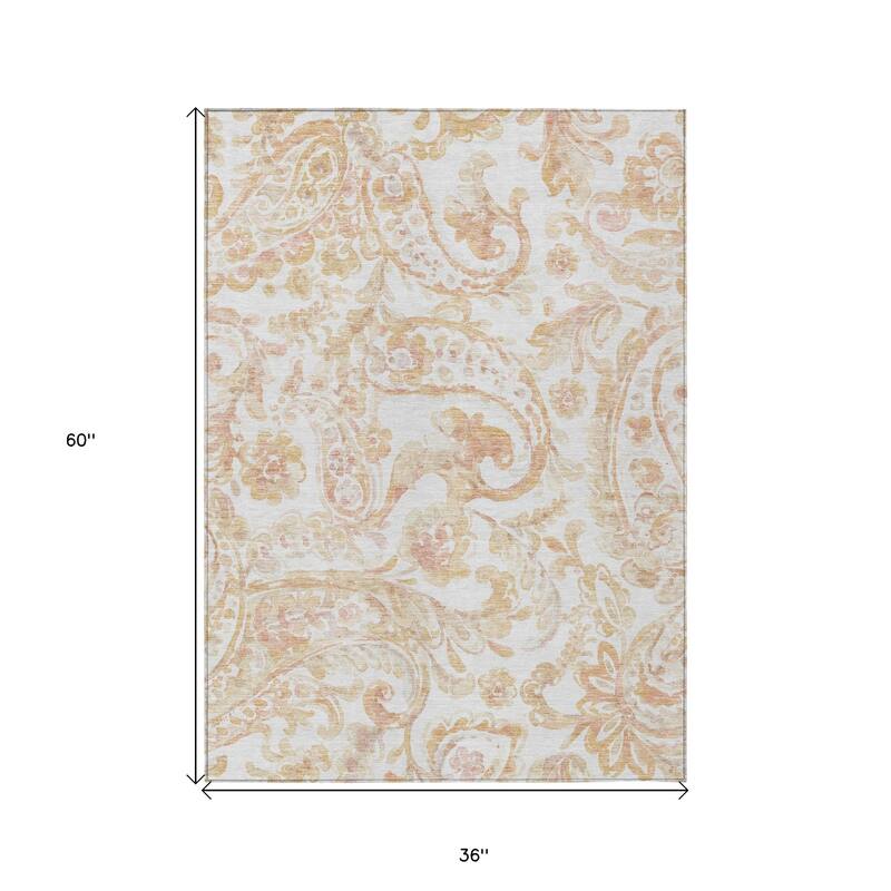 HomeRoots Paisley Transitional Rectangle Outdoor Rug