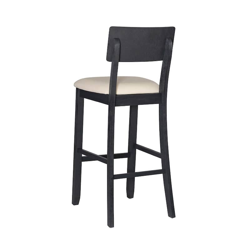 Jepson Dark Charcoal Solid Wood Barstool