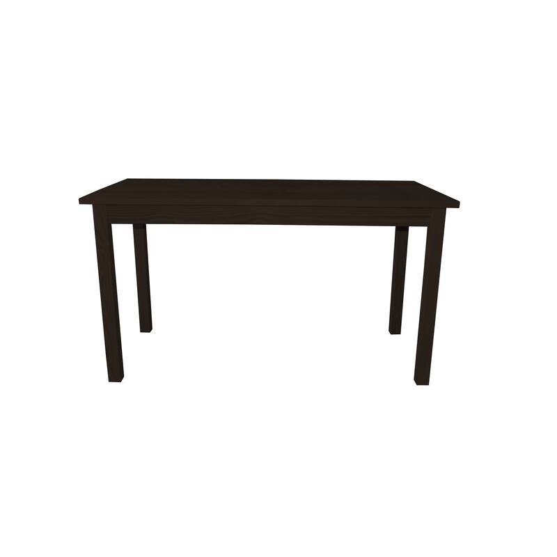 HomeRoots 60" Dark Brown Solid Wood Dining Table - 60.00 in. x 30.00 in. x 27.00 in.