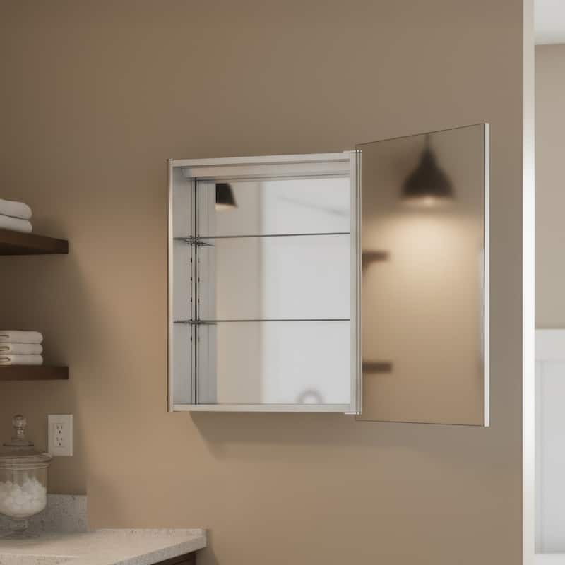 Whitehaus Collection Medicinehaus Single Mirrored Door Surface Mount Medicine Cabinet