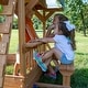 preview thumbnail 7 of 11, Backyard Discovery Beach Front Cedar Wood Swing Set, Slide, Play Deck - 14'1" x 14'5"