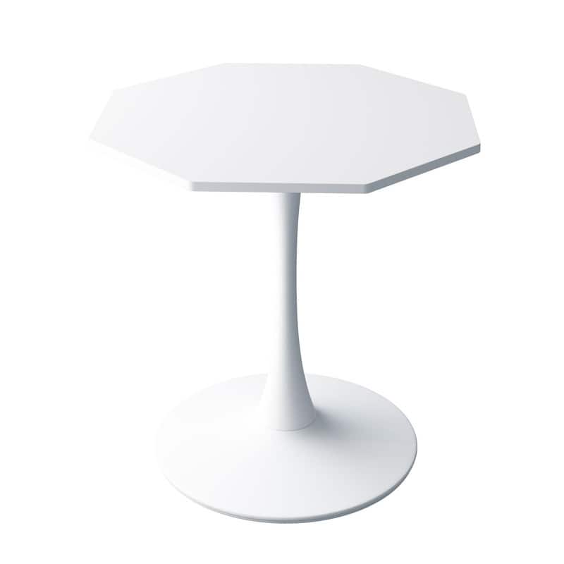 31.50"Octagonal Coffee Table with MDF Table Top and Metal Base,Only 1 Table