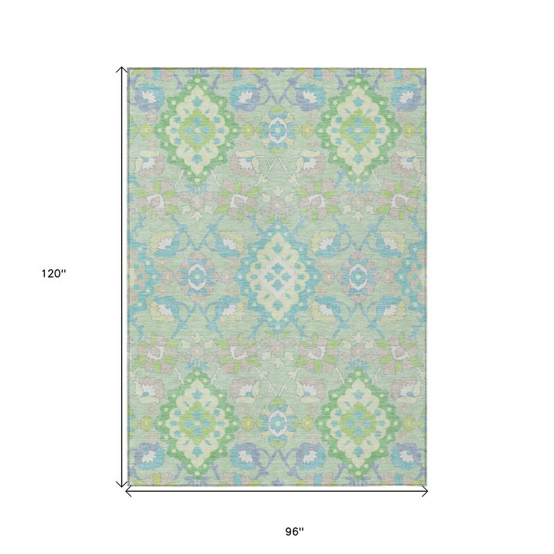 HomeRoots Oriental Traditional Rectangle Outdoor Rug