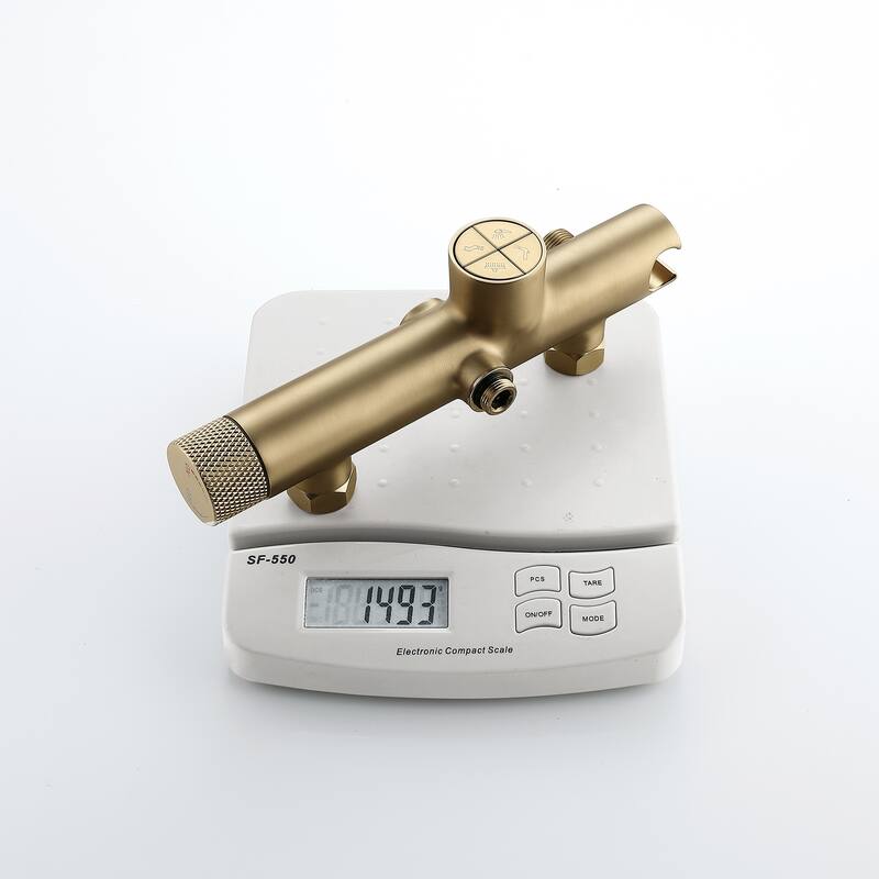 Wall-mounted Complete Shower System With Rough-In Valve And Spray Gun