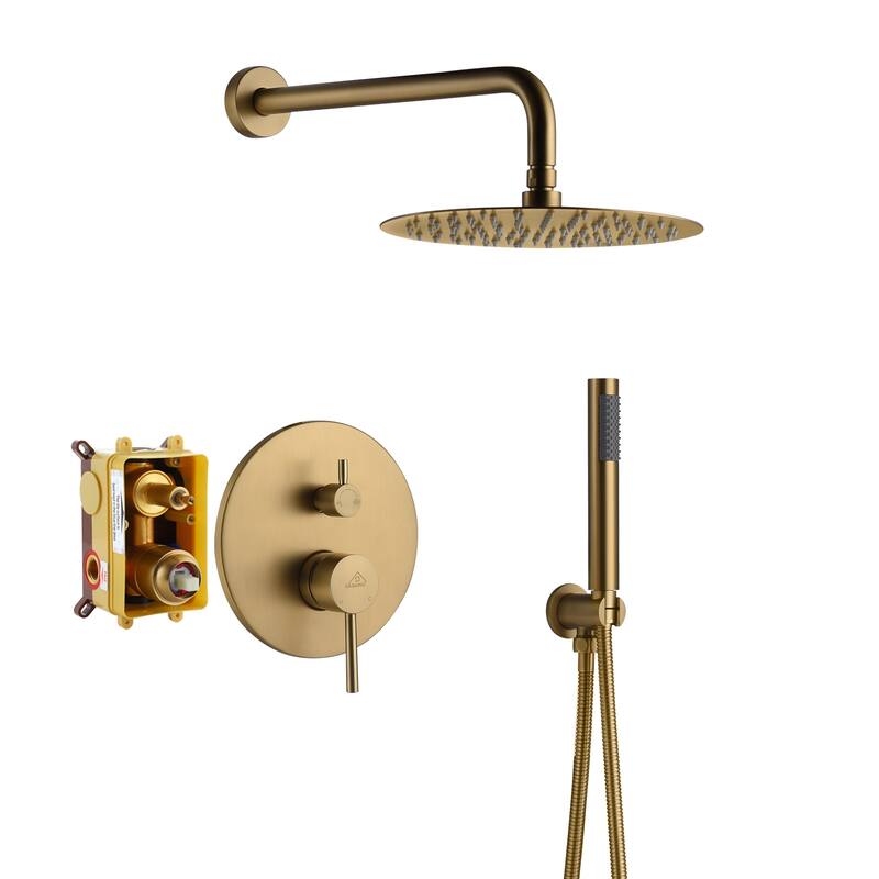 Round 2 Functions Wall Mount Dual Shower Heads Shower System