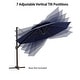 preview thumbnail 20 of 35, Luxury Patio Cantilever Umbrella with Round Double Top
