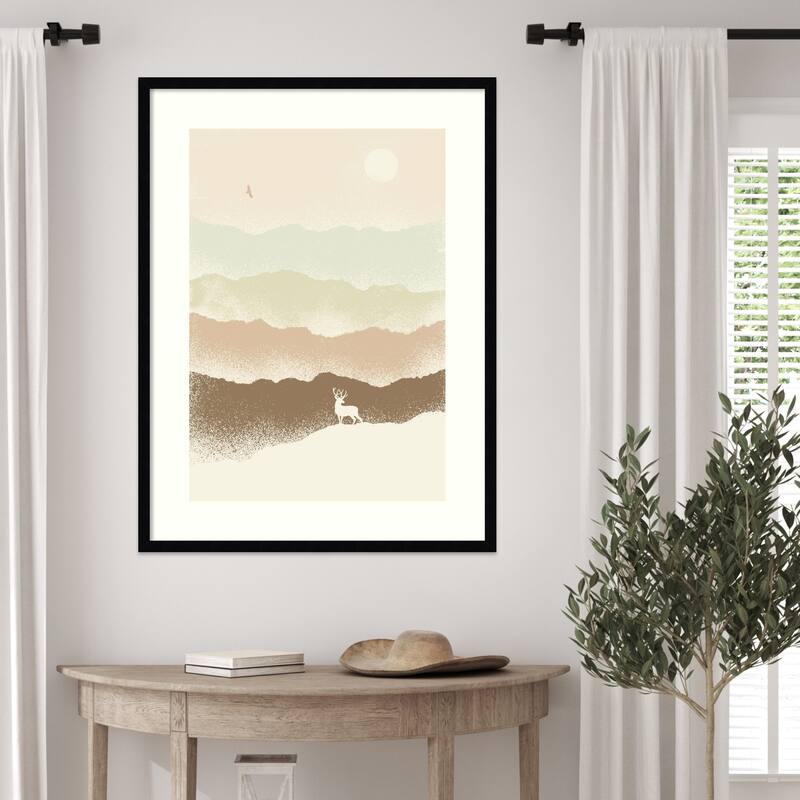 Quietude No. 2 by Florent Bodart Wood Framed Wall Art Print - Svelte Noir Black