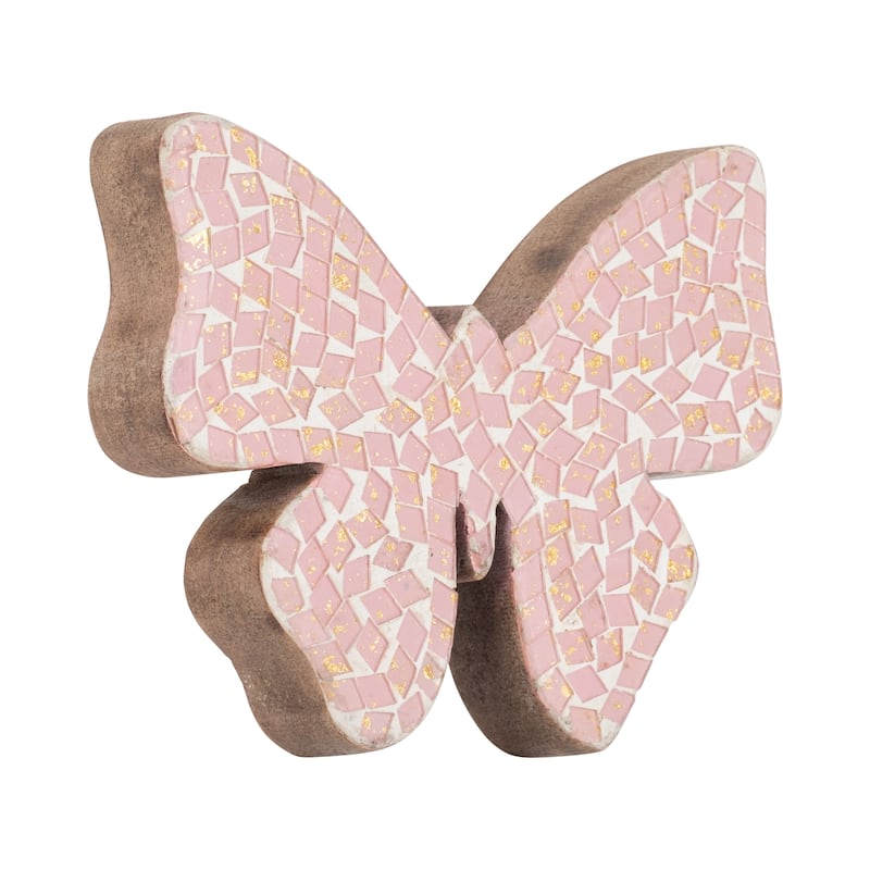 Sagebrook Home Modern Glam Mosaic Butterfly Figurine