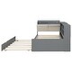 preview thumbnail 14 of 20, Wood Twin Size platform bed with Trundle, Shelves and Storage Headboard