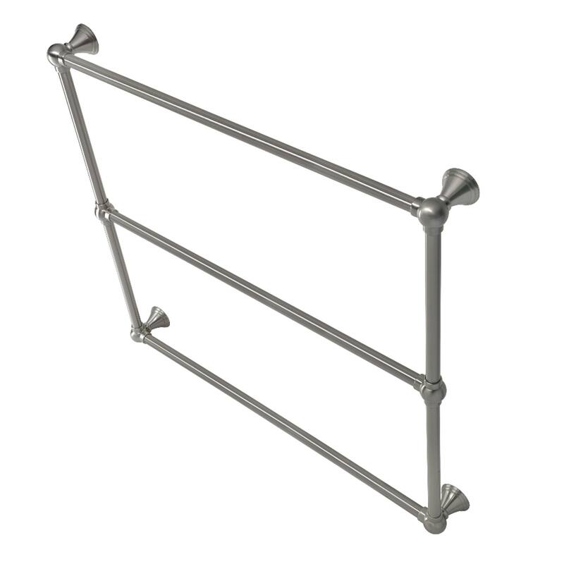 Kingston Brass Maximilien 36-Inch Wall Mount 3-Bar Towel Rack - Brushed Nickel