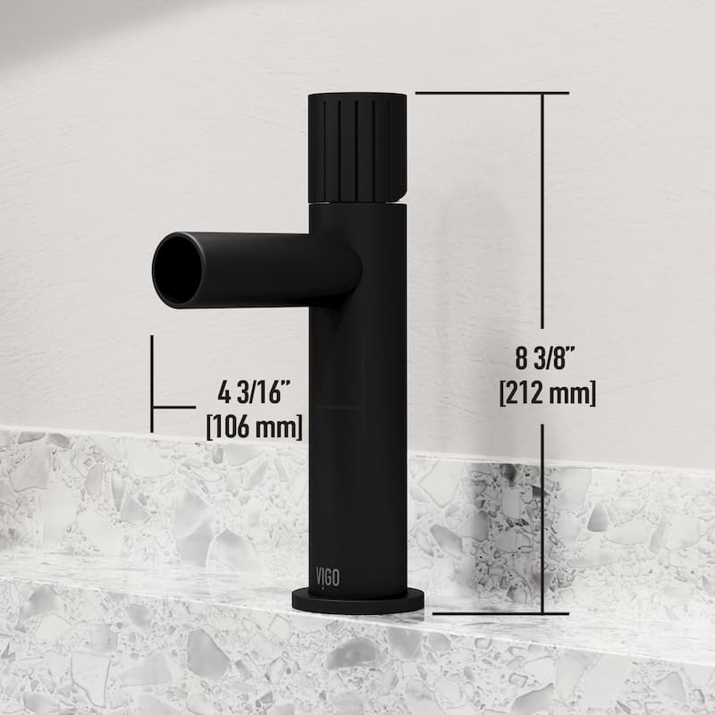 VIGO Ashford 8" H Single Handle Single Hole Bathroom Faucet