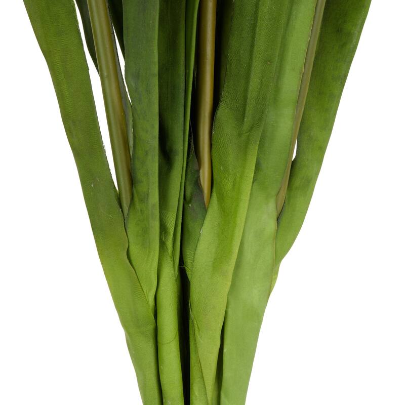 Polyester Iris Tall Artificial Flower Stem - Set of 8 White - Roche River Decor