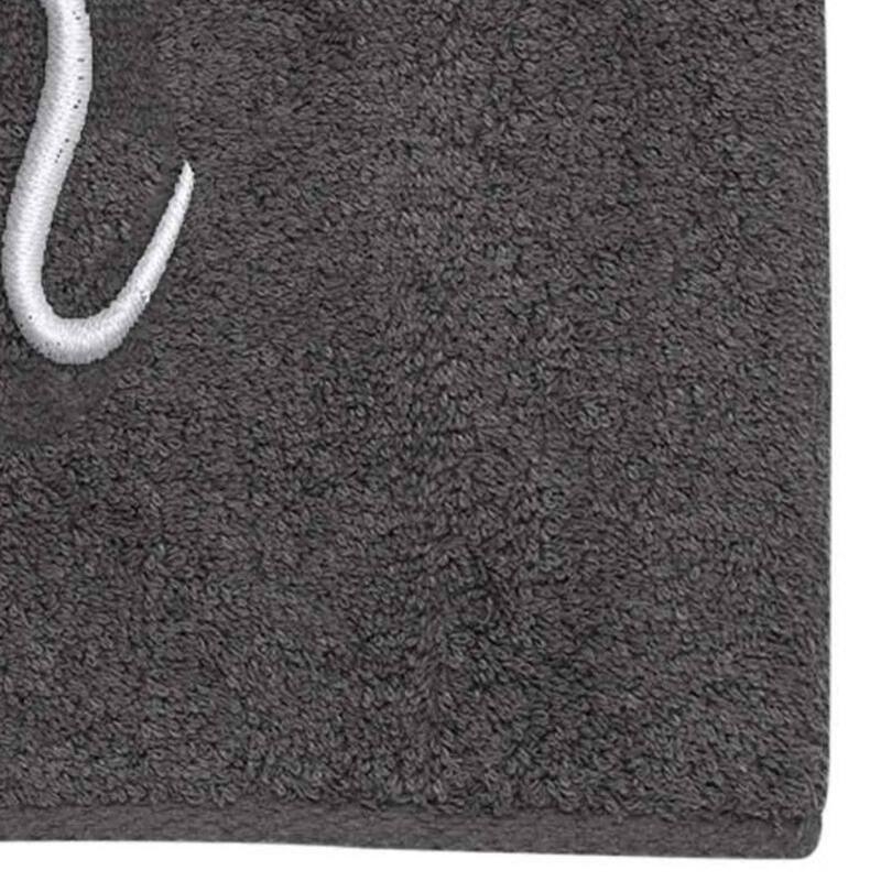 Avanti Linens Granite/Silver Script Monogram Bath Towel Letter K - Bath Towel