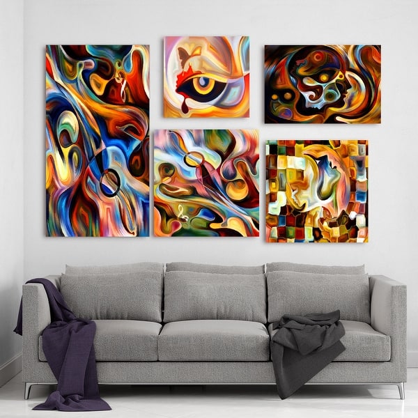 Shop Designart Abstract Music Collection Abstract Wall Art Set