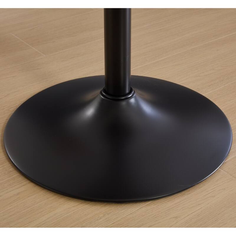 Faux Leather Bar Stool with Back Footrest