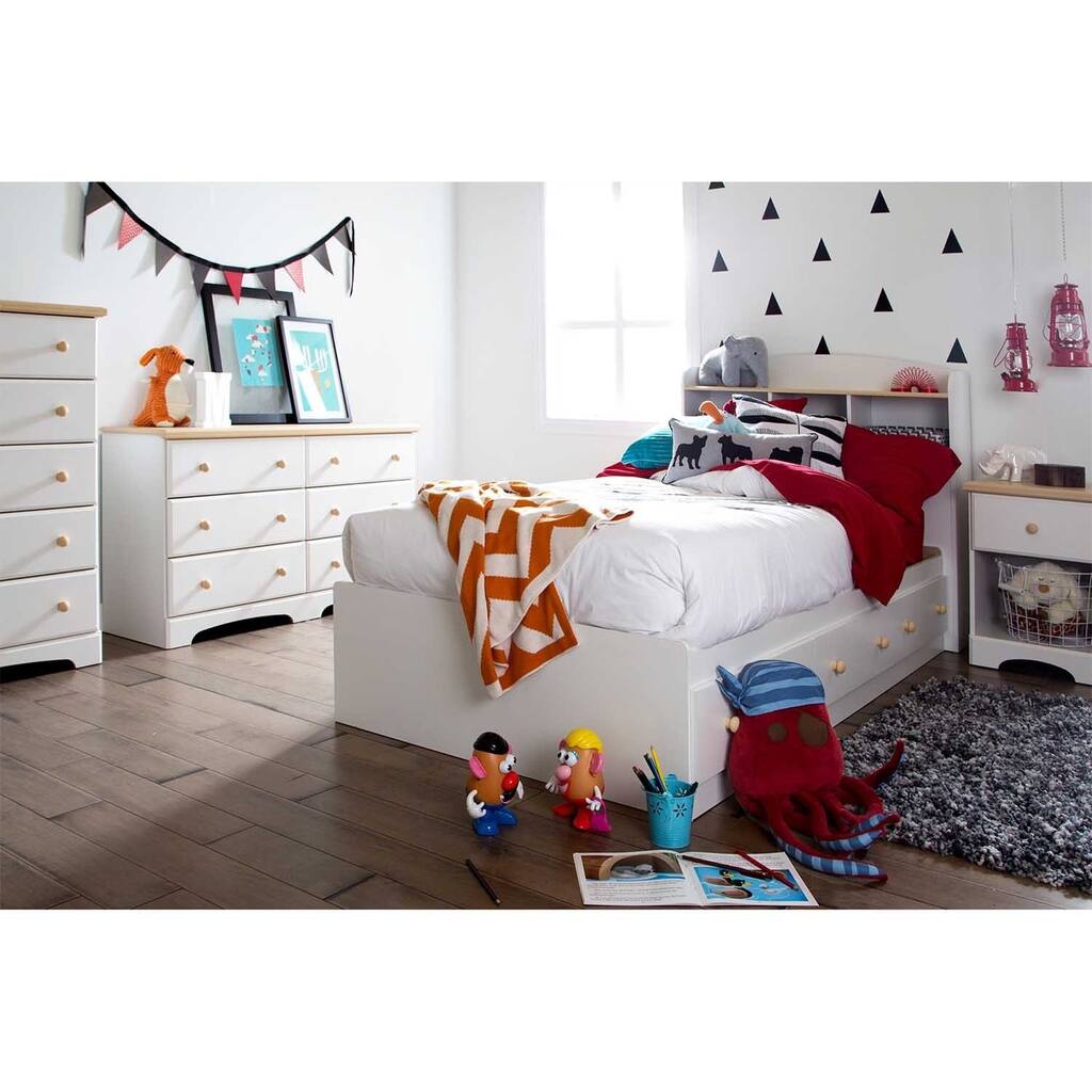 South Shore Summertime Mates Bed with 3 Drawers