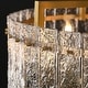 preview thumbnail 6 of 6, 25.6 in. Gold Modern Crystal Chandelier Glam Dimmable Pendant Light With Clear Glass for Living Dining Room