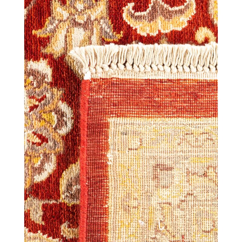 Overton Hand Knotted Wool Vintage Inspired Traditional Mogul Red Area Rug - 8 x 10