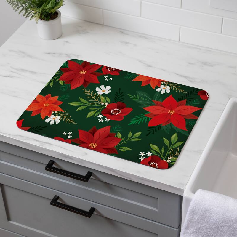 Holiday Flower with Leaf Drying Mat - 20" x 15"