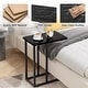 preview thumbnail 35 of 61, Javlergo Set of 2 C-Shaped Sofa Side Table, Small End Table for Living Room, Narrow Bedside/TV Tray Table
