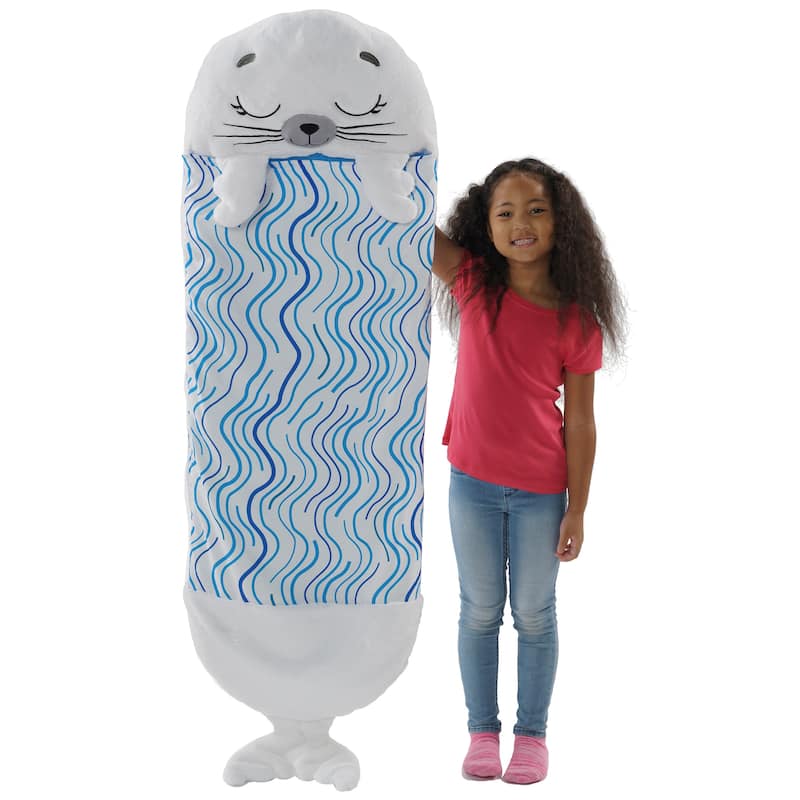 Happy Nappers: Pillow & Sleepy Sack: Medium - Sammy The Seal -3+