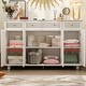 preview thumbnail 5 of 8, 55.1" Accent Storage Cabinet Mirror Sideboard Buffet Cabinet Buffet