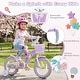preview thumbnail 9 of 8, Gymax 14'' Kids Bike Toddler Bicycle w/ Training Wheels Hand & Coaster - Purple