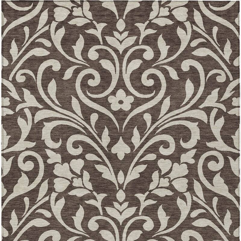 HomeRoots Floral Transitional Rectangle Outdoor Rug