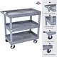 preview thumbnail 2 of 3, Luxor HD High Capacity 3 Tub Shelves Grey Cart