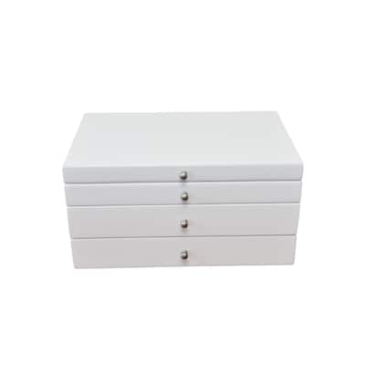 Elegant White Finish Jewlery Box