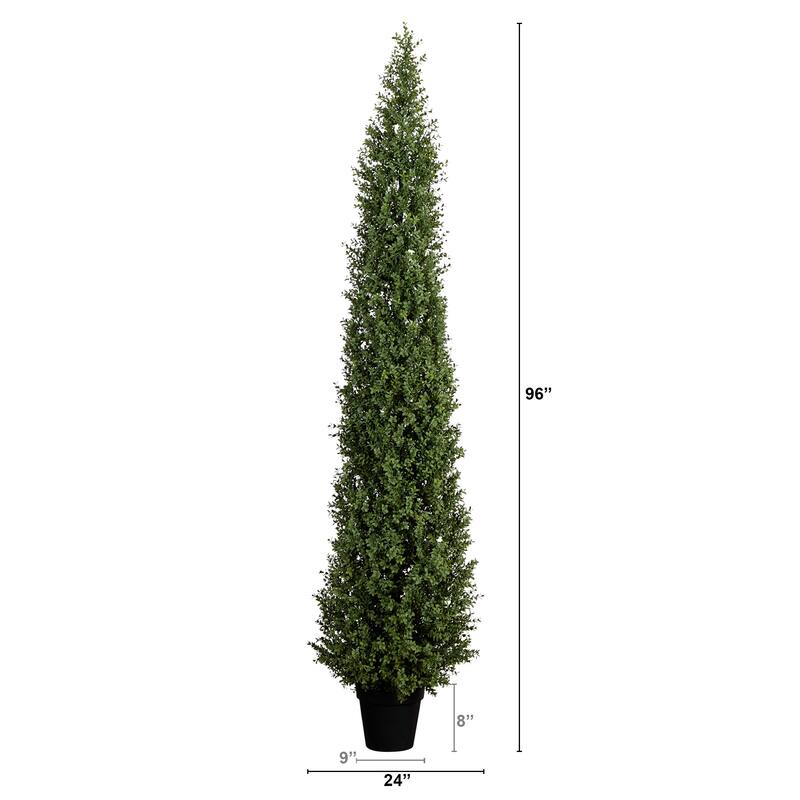 Boxwood Topiary Potted Artificial Tree - 8'