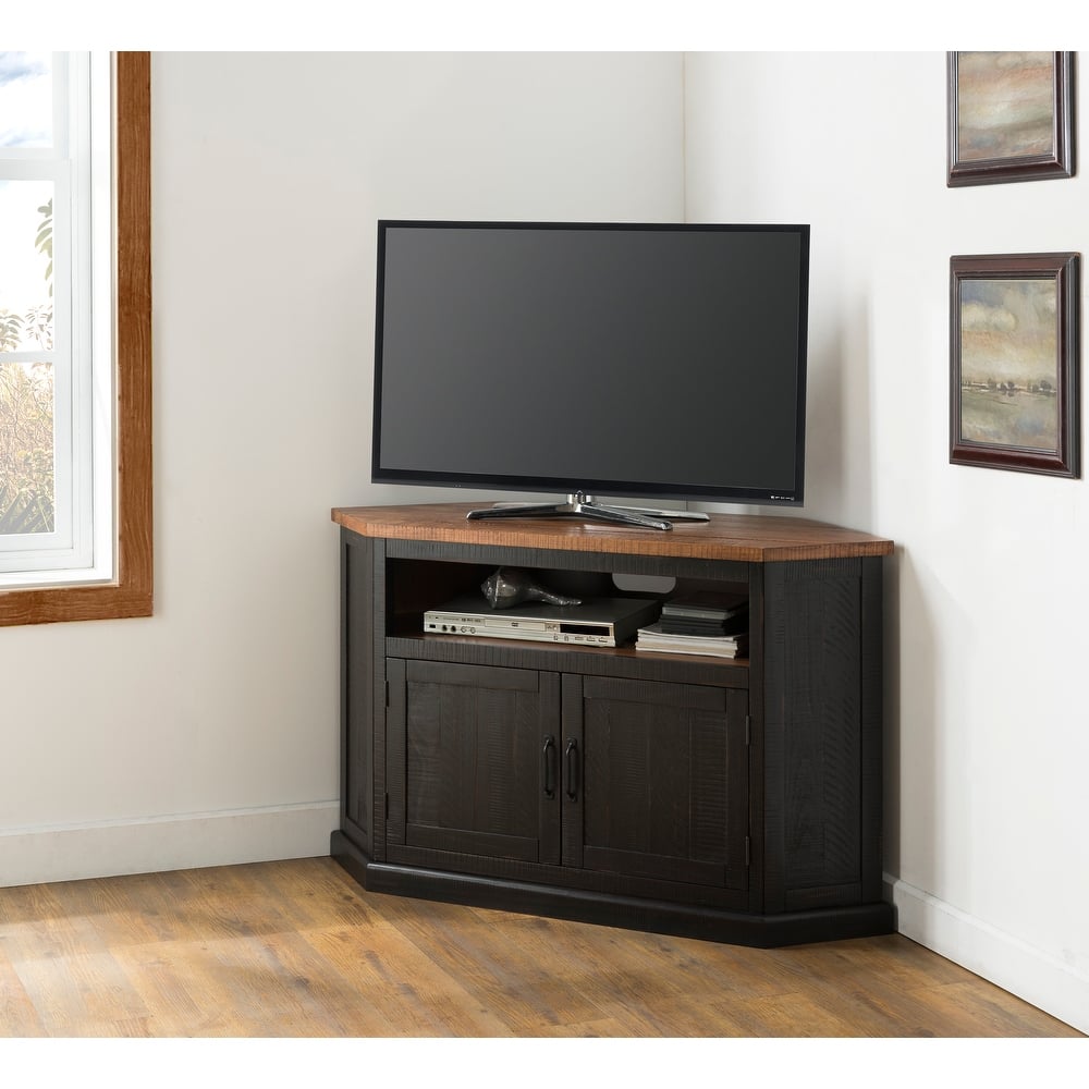 The Gray Barn Danebury Rustic 50-inch Solid Wood Corner TV Stand