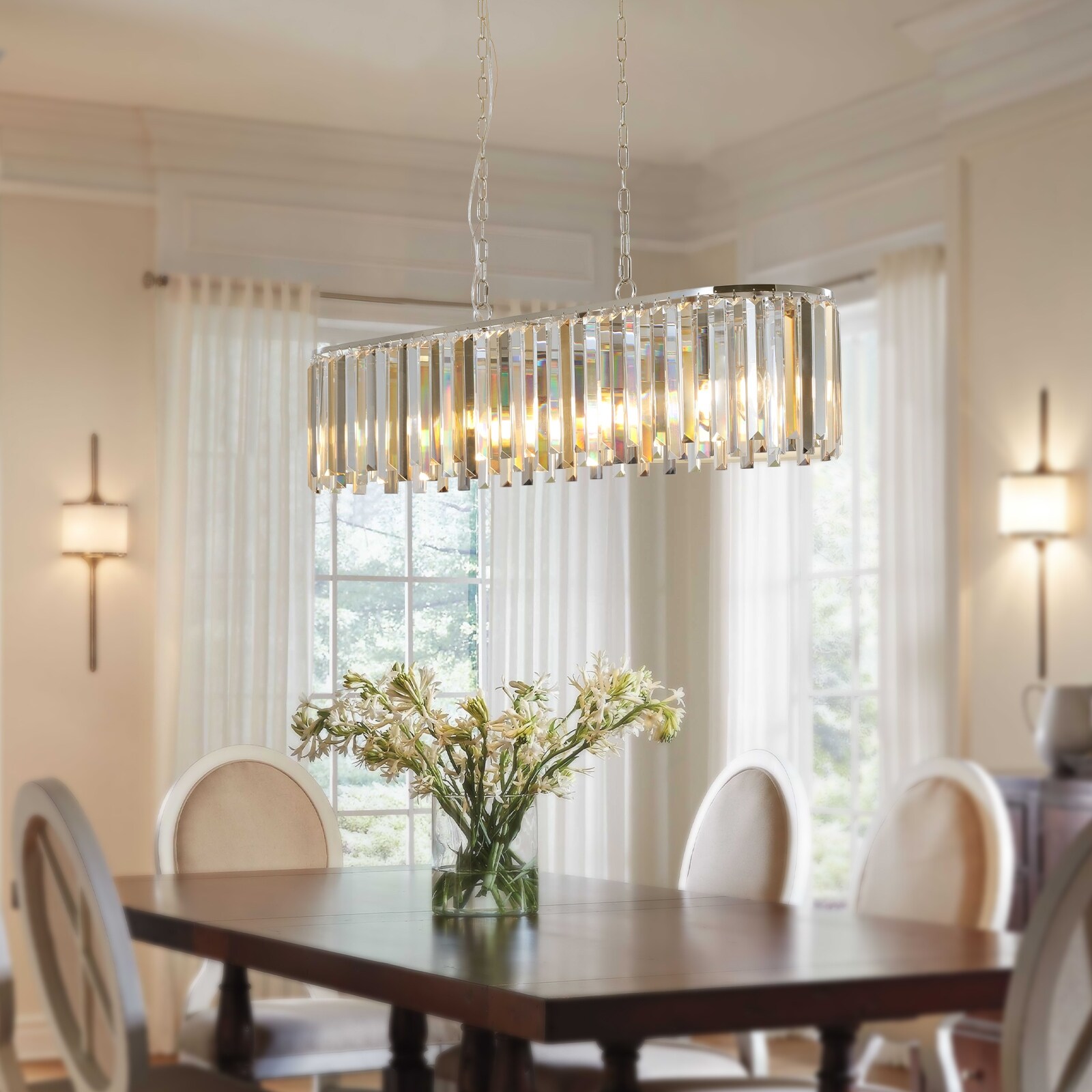 Luxury Modern Oval Crystal Ceiling Chandelier Elegant Home Decor Light Fixture No Bulbs Included On Sale Bed Bath Beyond 41809648