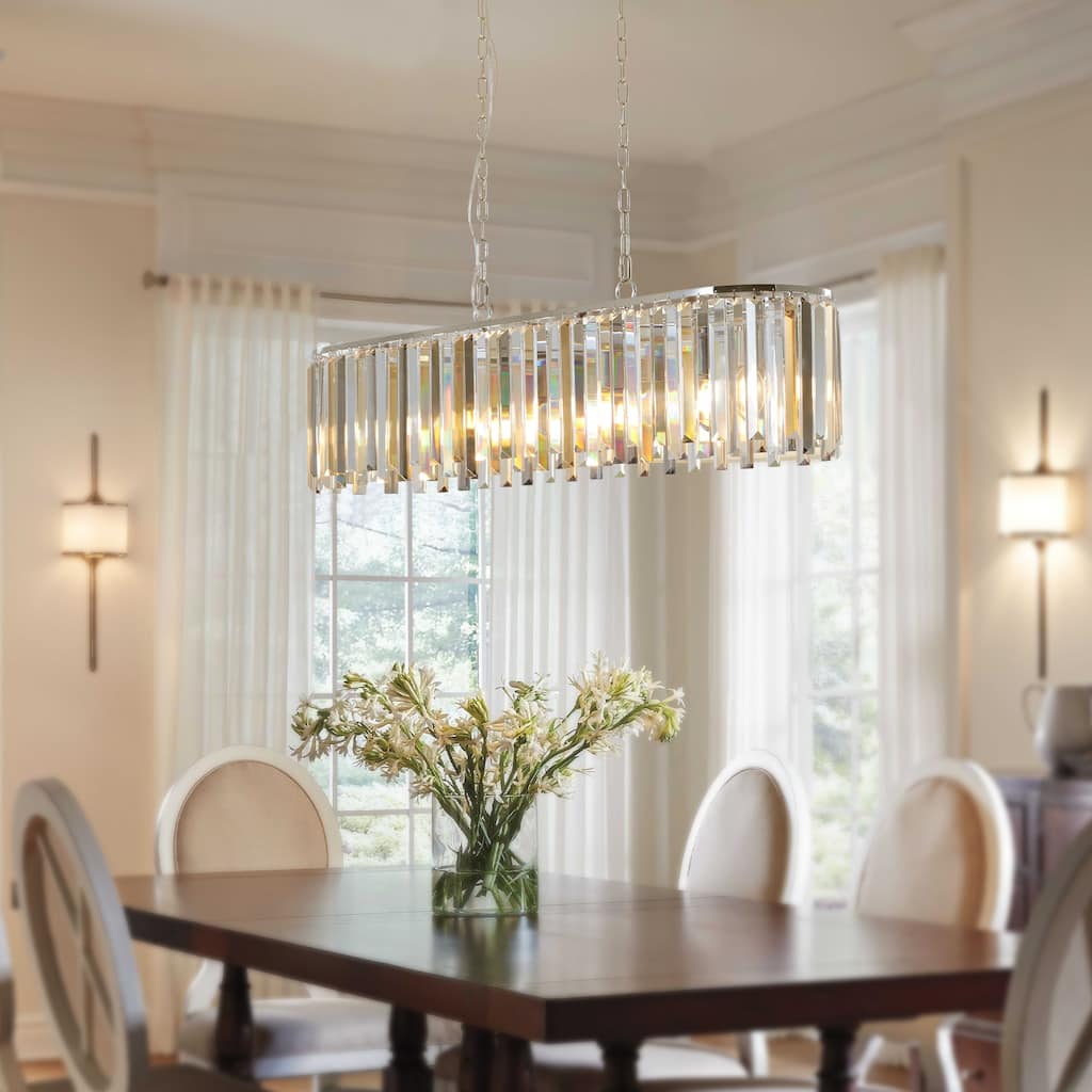 Modern Oval Crystal ceiling chandelier Luxury Home Decor Light Fixture