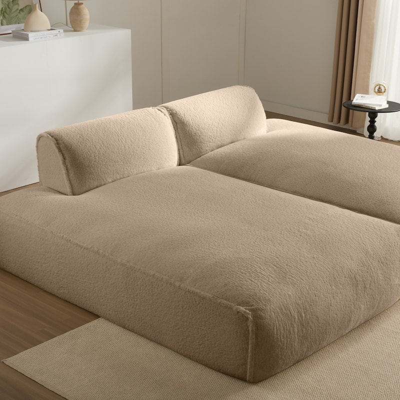 72" Oversized Modular Sofa Compressed Spacious Foam-Filled Sofa Bed
