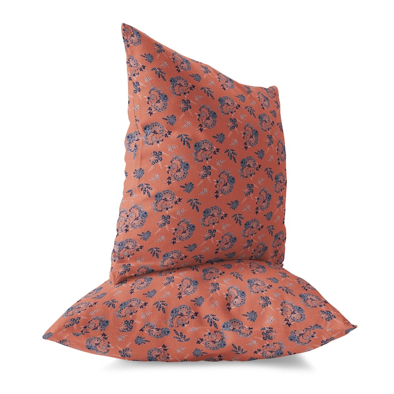 Copper And red Rose Dreams Indoor/Outdoor Throw Pillow Zipper
