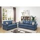 preview thumbnail 1 of 5, Sofa and Loveseat Glossy Polyfiber Cushion Couch,2pc Sofa Set