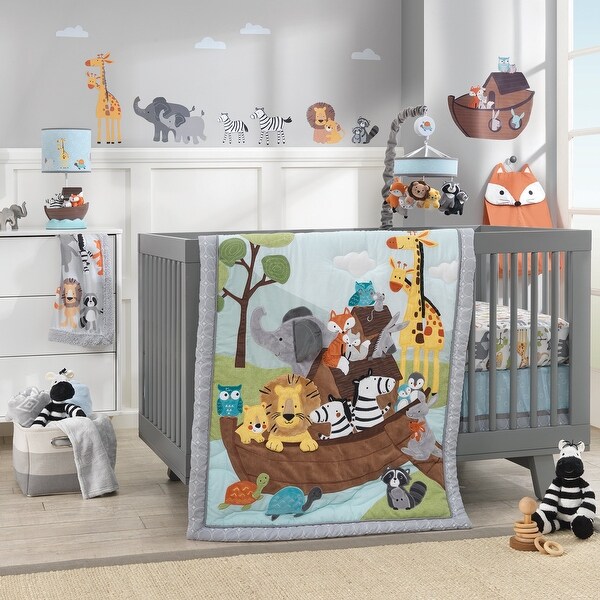 Lambs Ivy Little Campers Bear And Fox 4 Piece Crib Bumper