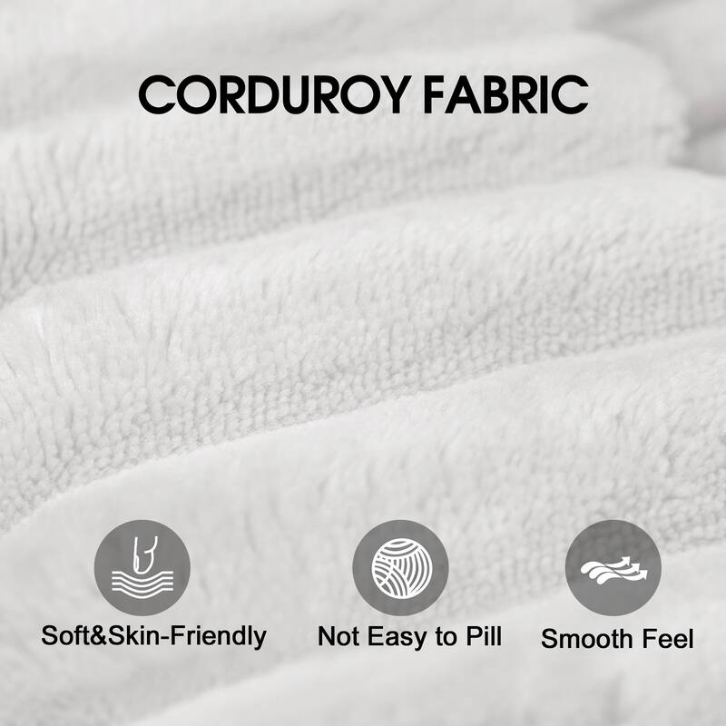 37.40"Sofa ottoman ,No Assembly Required - White
