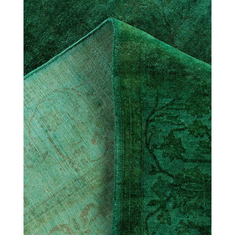 Contemporary Overdyed Wool Hand Knotted Area Rug - 4' 7" x 7' 1"