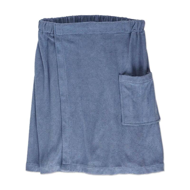 DII Shower Wrap Mens - Stonewash Blue