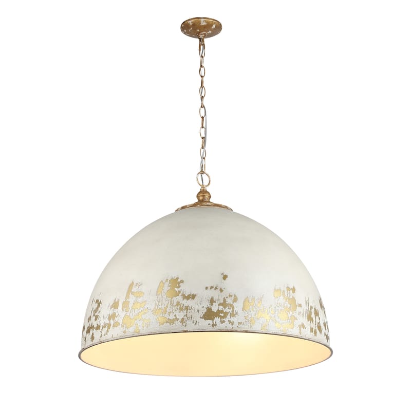 Golden Lighting Alison 8-light Pendant in Vintage Gold and Antique Ivory shade - 8 Light Pendant