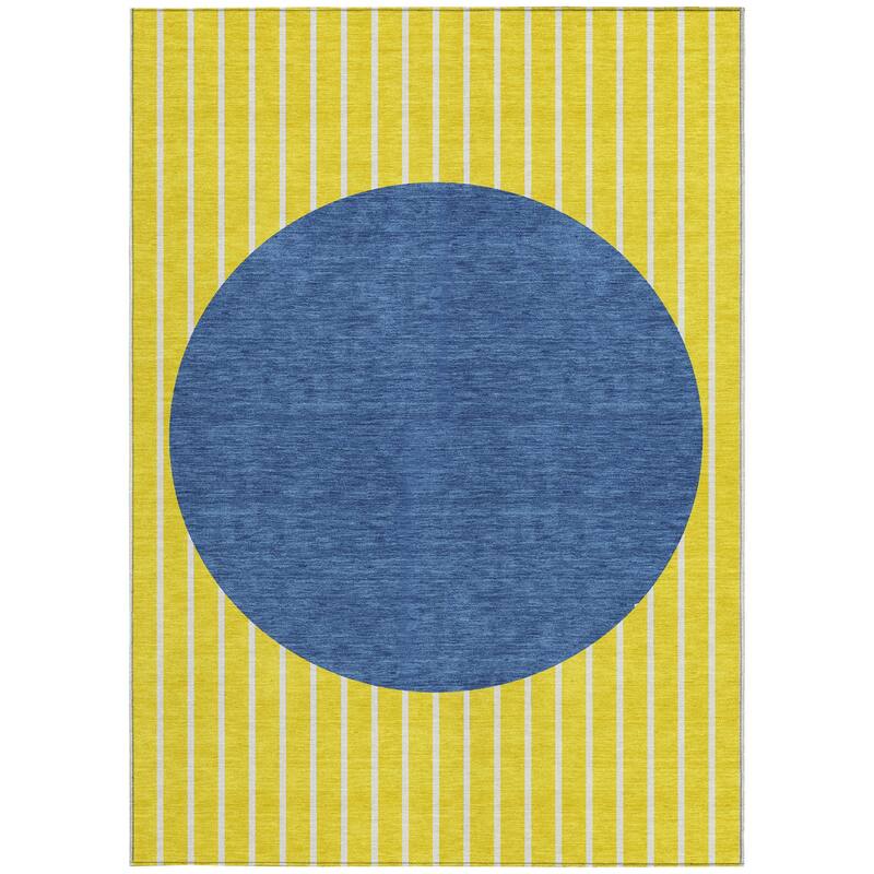 HomeRoots Striped Transitional Rectangle Outdoor Rug