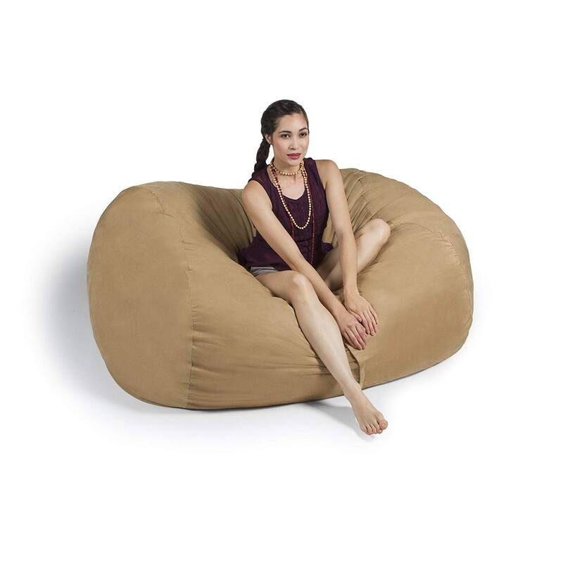 Jaxx 5.5 Foot Lounger Bean Bag Loveseat For Adults - Microsuede