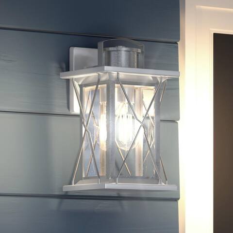 Luxury Colonial Outdoor Wall Light, 16"H x 7.5"W, with Tudor Style, Stainless Steel, UHP1223 by Urban Ambiance