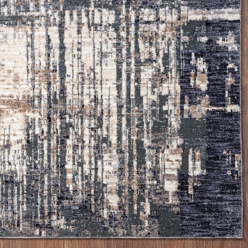 Midnight Abstract Area Rug