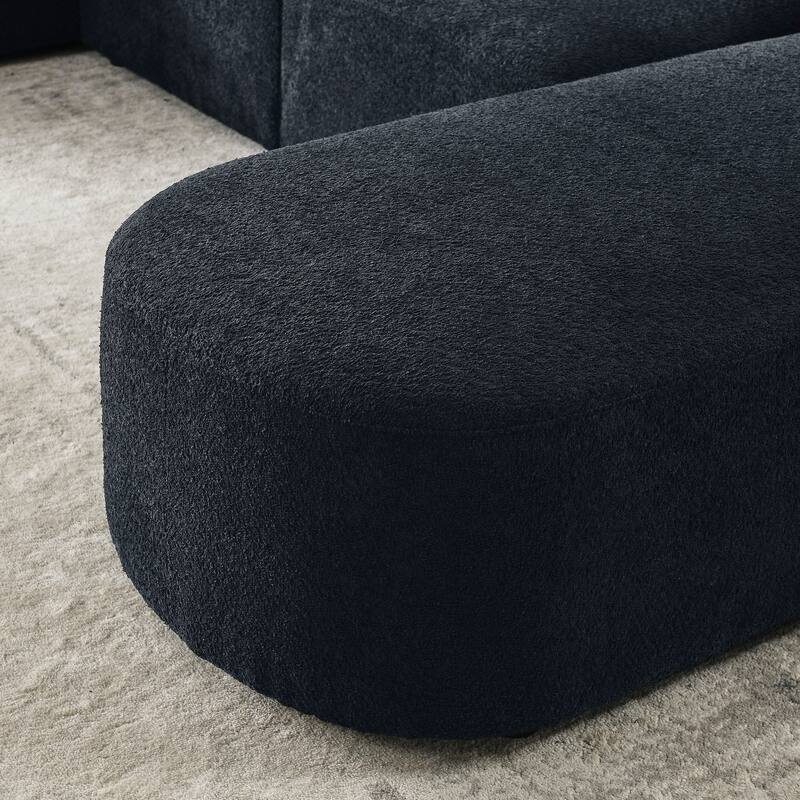 Single Chair for Modular Sofa,Sturdy solid wood frame, loop yarn fabric